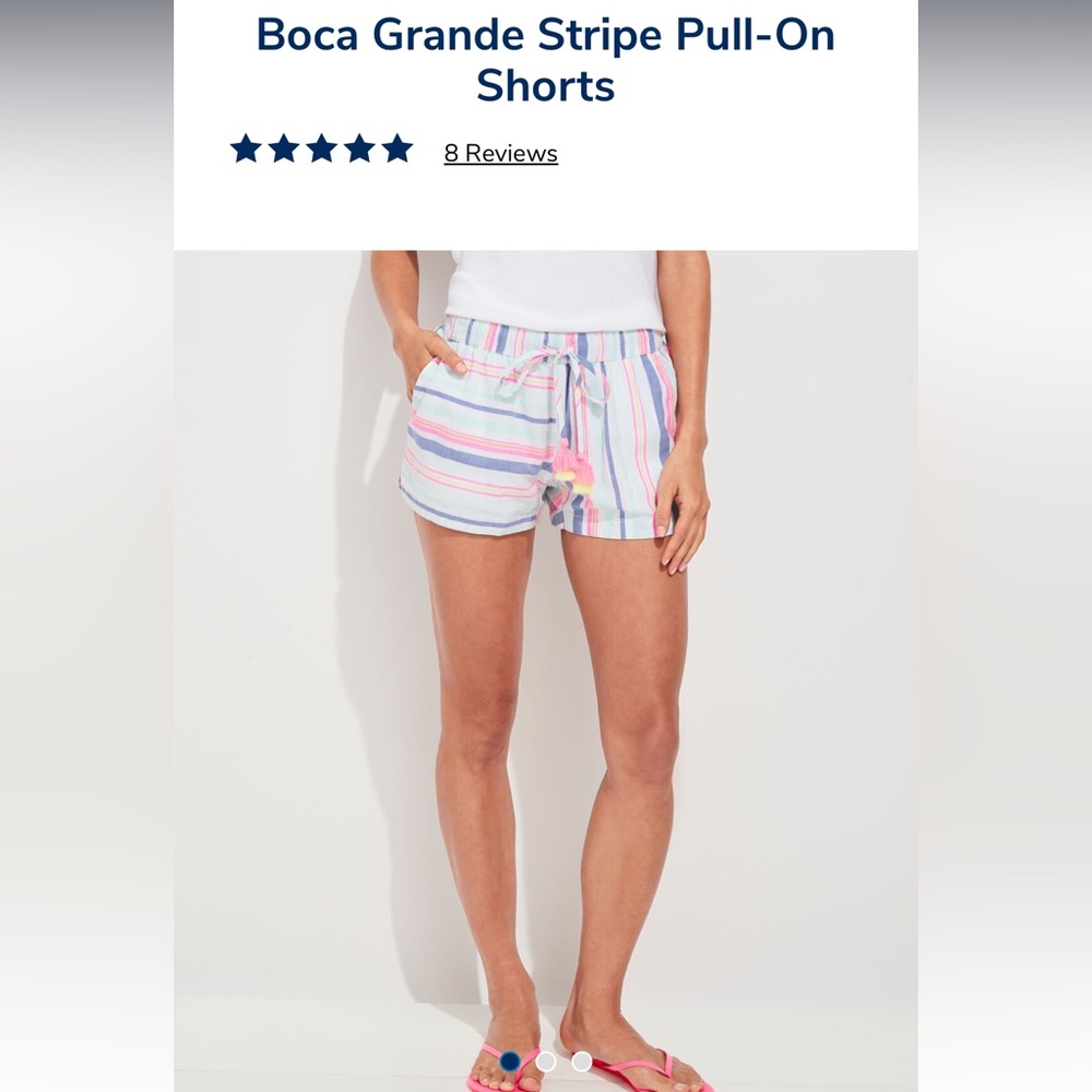 Vineyard Vines Boca Grande Stripe Pull-On Shorts. Size XS. NWT